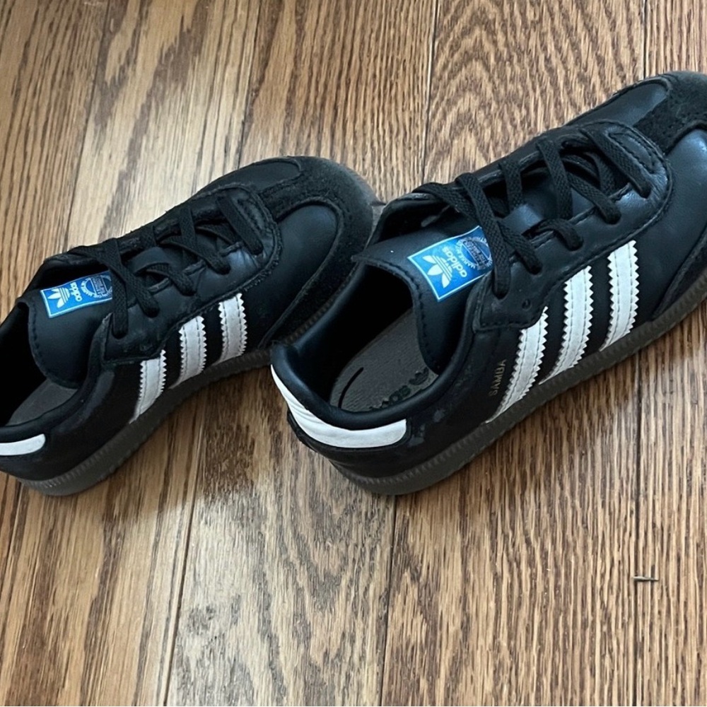 Adidas Kids Black and White Sneakers